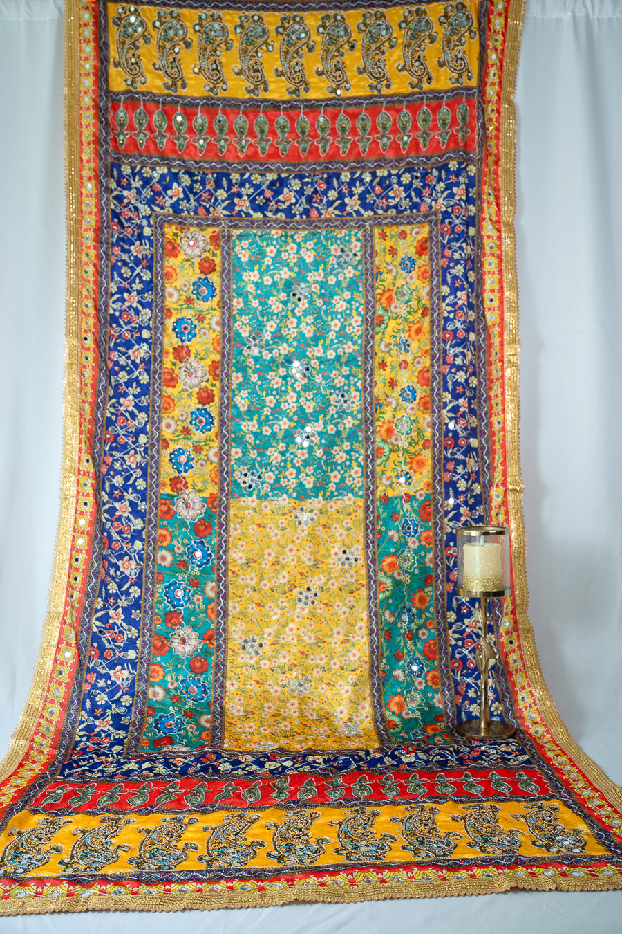 Pakistani-Style Multicolor Dupatta