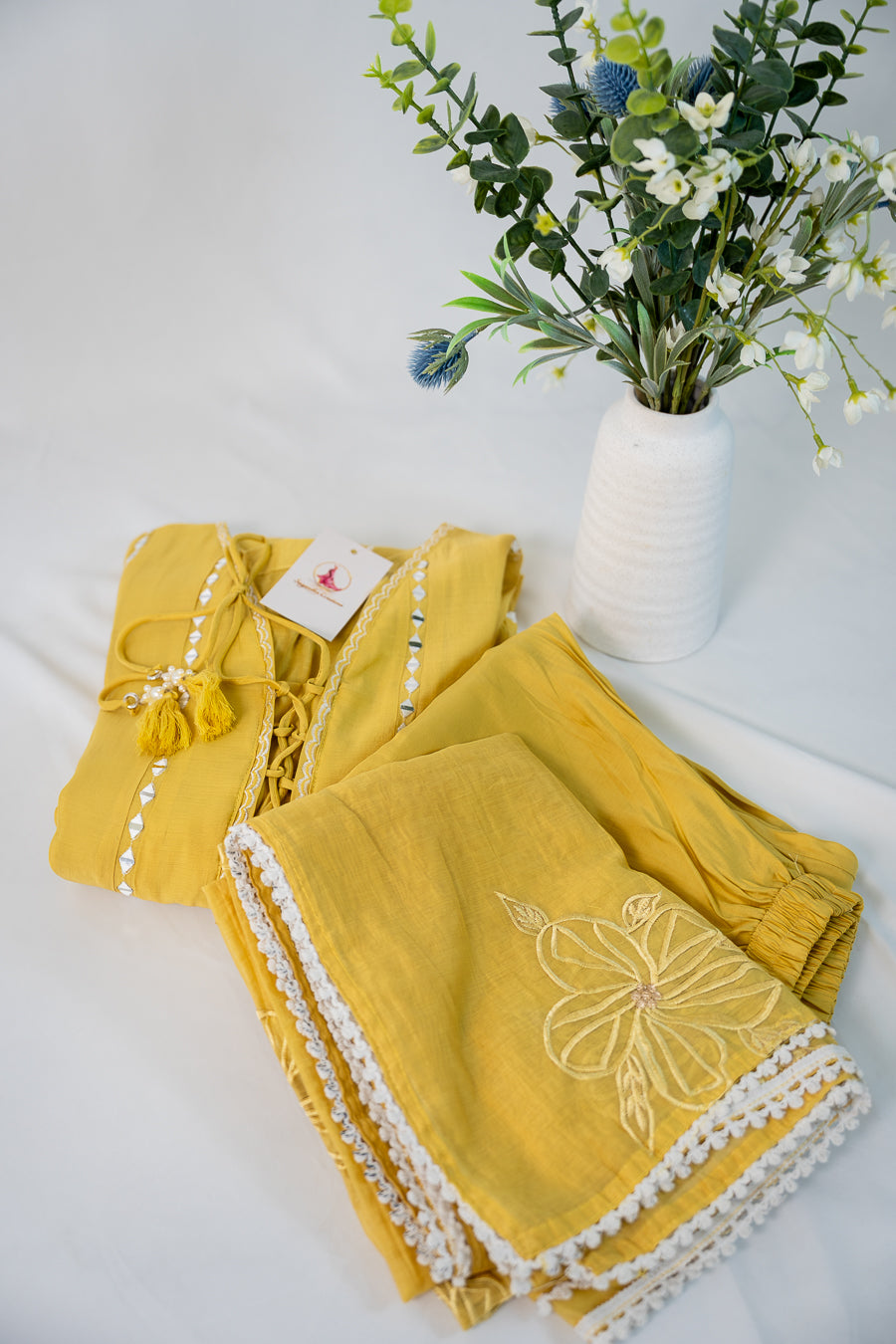 Floral Embroidered Anarkali Suit Set
